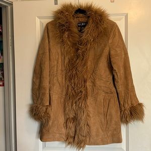 Mix- it- retro leather coat